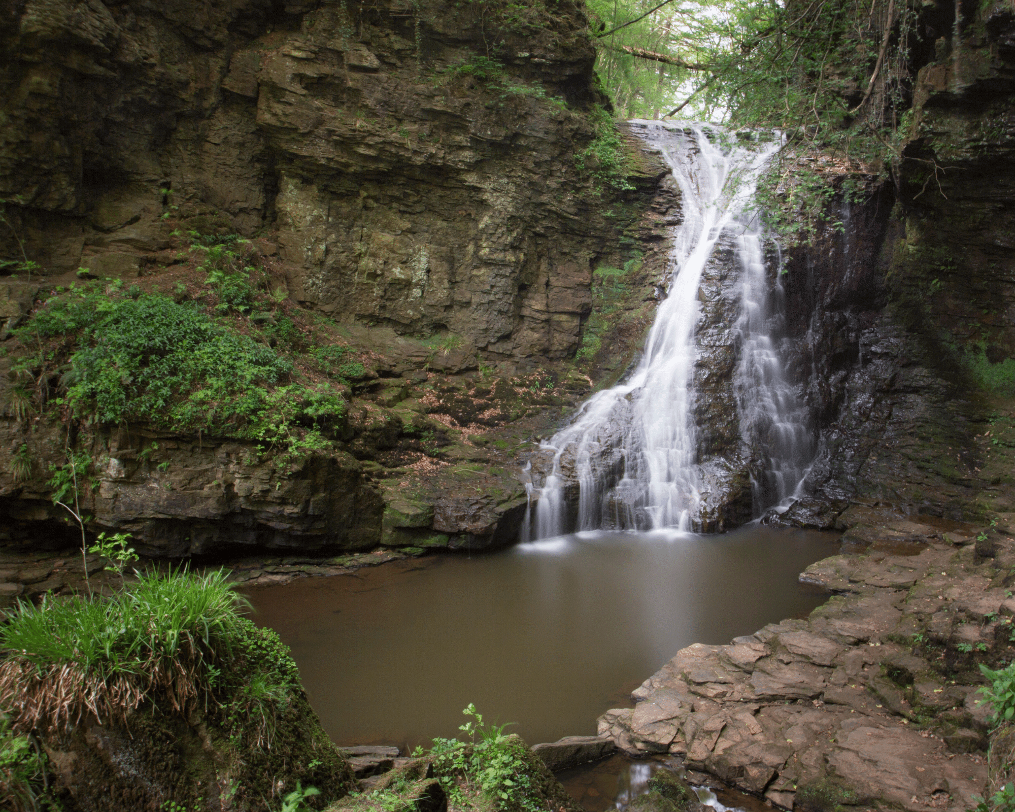 Hareshaw Linn Waterfall